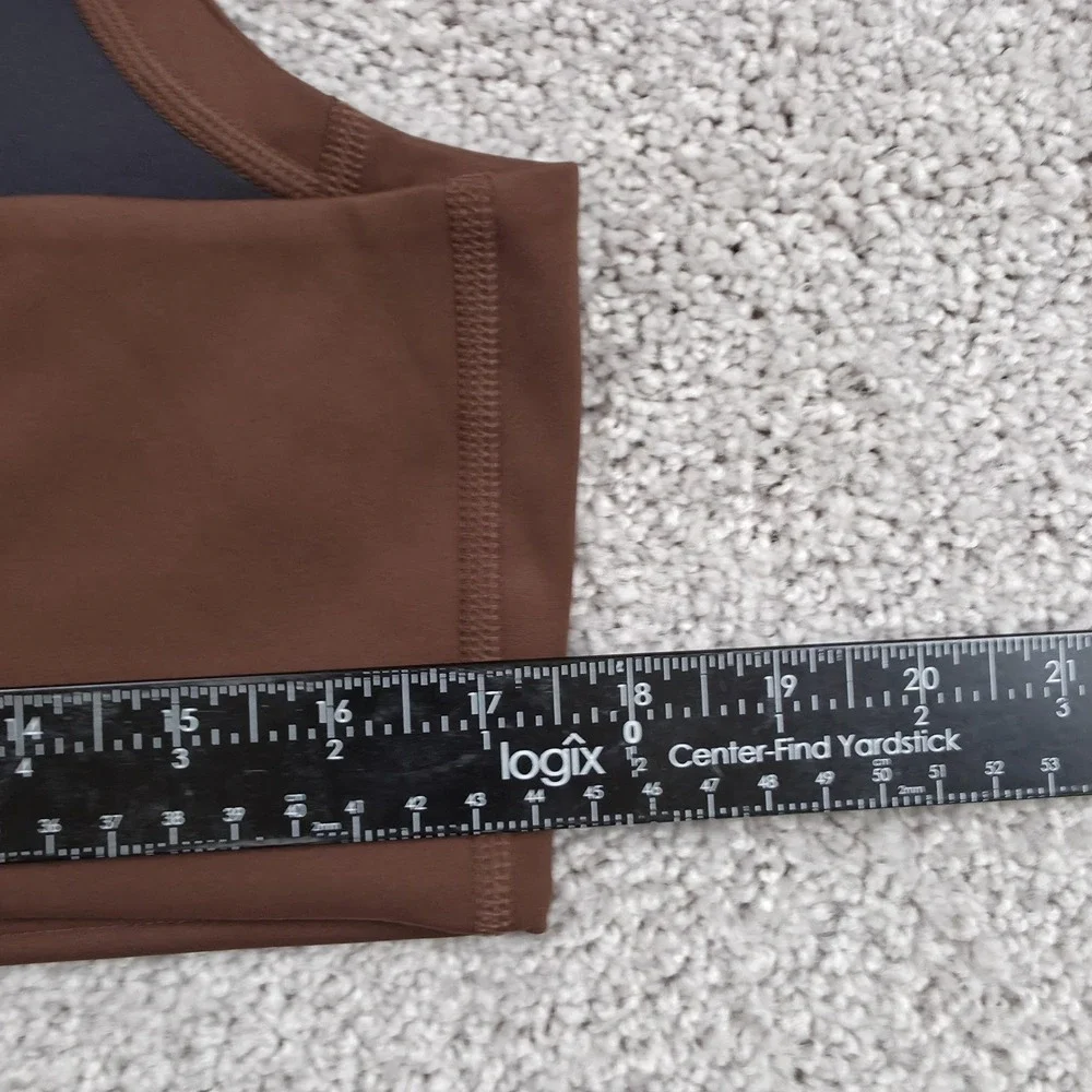 Girlfriend Collective Simone High Support Sports Bra Womens 2XL Cross Back Brown